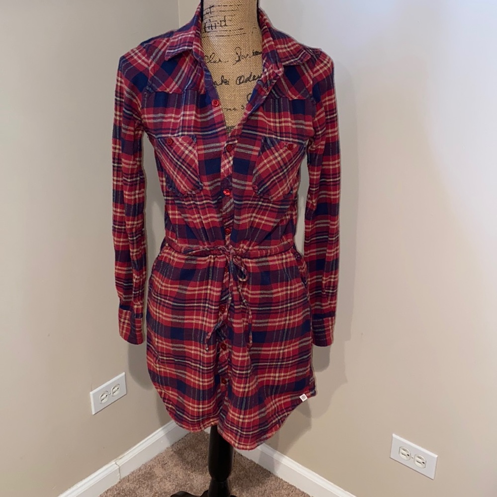 Long sleeve flannel dress